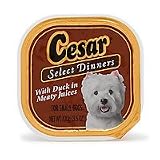 Cesar Select Dinners for Small Dogs with Duck in Meaty Juices- net wt. 3.5 oz., case of 24