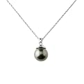 Sterling Silver Black Shell Pearl Pendant