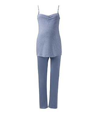 Maternity Star Print Pyjama Set - Blue