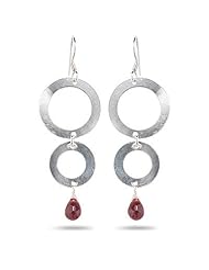 1.20 Cts Garnet Earrings in Sterling Silver