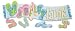 Jolees  Boutique A Day At The Beach Title Waves Stickers, Flip Flop Family