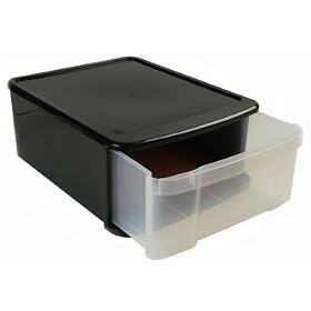 <b>Iris Stacks Up! Large Stacking Drawer-Black</b>