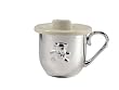 BABY CUP WITH SIPPER LID - BABY CUP W/ SIPPER LID, SILVER PLATED