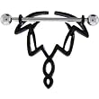 Black Tribal Stirrup Nipple Shield