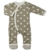 Organics For Kids Spotty Kimono Romper Taupe 0-5Months
