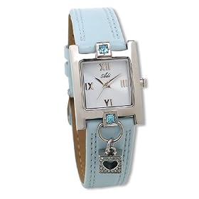 Youthful fashion watch with charm -purpule - 2285