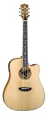 Luna Oracle Acoustic-Electric Guitar, Crane