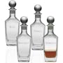 Liquor Decanters - Four Glass Bottle Set