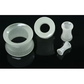 UV Glow In The Dark Double Flare Plug 0G - Sold as a Pair