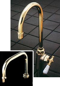 Single Bar Faucet w/ Lacquered Brass