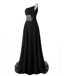 Goddess One Shoulder Chiffon Evening Dress/Bridesmaid Dress/Prom Dress/Party Dress 