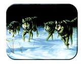 Tuftop Tempered Glass Kitchen Board, Wildlife Collection - Wolves