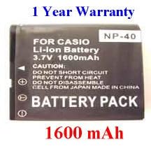Click here to buy Nextop-Casio NP-40 Brand New 1600mAh REPLACEMENT Battery for Casio Exilim EX-P505 EX-P600... by Nextop.