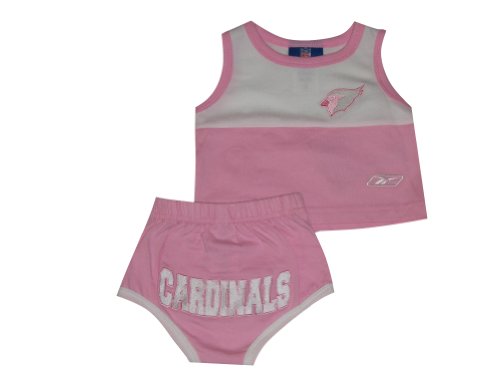 Arizona Cardinals Pink Newborn / Infant / Baby 2 Piece Tank & Bottom Set 6-9 Months
