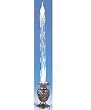 15" Icy Crystal Blue LED Icicle Candle with Botanical Silver Base