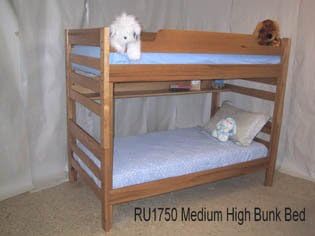 Medium Height TwinXLTwinXL Bunk Bed-Pearl White