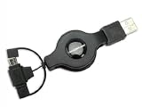 Scosche MMUSBR SleekSYNC Charge and Sync Cable for Micro and Mini USB Devices - Black