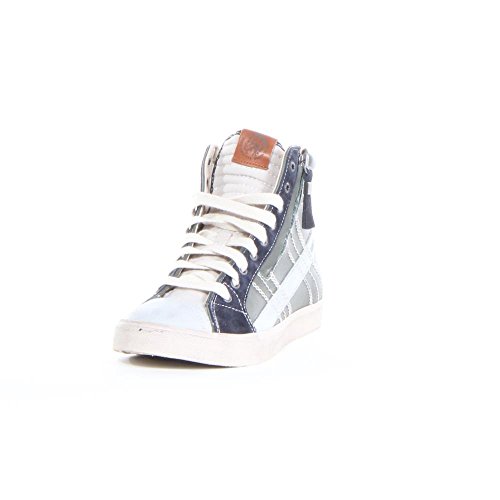 Diesel Men's Velows String Leather Fashion Sneaker, Olive Night/Pumice Stone, 9 M US