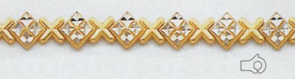 31YWJMKEM2L 14kt 7 Fancy Diamond Cut Bracelet TN3027