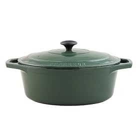 Paderno World Cuisine 10.625 by 8.25 Inch Green Oval Dutch Oven by Paderno World Cuisine