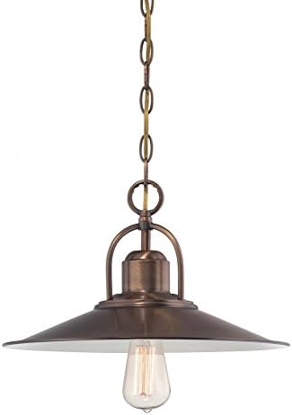 Newbury Station Down Pendant with Old Satin Brass Finish Model-85432-OSB