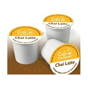 Cafe Escapes Chai Latte K-Cups for Keurig Coffee Machines - 16 Pack