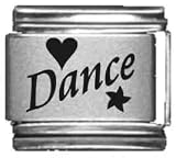 Clearly Charming Heart Dance Laser Italian Charm