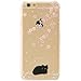 iPhone 6S Case, SwiftBox Cute Cartoon Case for iPhone 6 4.7 inch + 0.3mm Tempered Glass Screen Protector + Owl Phone Strap (Cherry Blossom and Black Cat)
