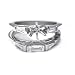 .67CT Baguette Diamond Hand Engraved Platinum Bridal Set
