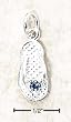 Sterling Silver December CZ Birthstone Flip Flop Charm