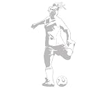 Sudden Shadows Footwork Girls Soccer Sports Wall Mural
