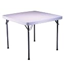 Lifetime 22315 37-Inch Square Folding Table, White Granite, 37-Inch Square Molded Top