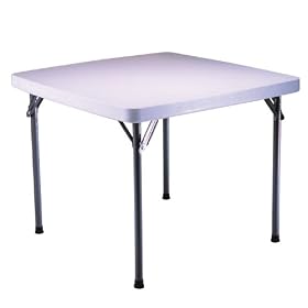 Lifetime 22315 37-Inch Square Folding Table, White Granite, 37-Inch Square Molded Top by