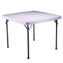 Lifetime 22315 37-Inch Square Folding Table, White Granite, 37-Inch Square Molded Top