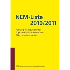 NEM-Liste 2010/2011: Nahrungserg�nzungsmittel - Erg�nzende bilanzierte Di�ten - Di�tetische Lebensmittel