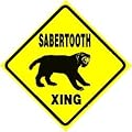 SABERTOOTH CROSSING dinosaur street sign