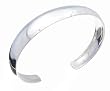 Sterling Silver Plain Band Polished Cuff Bracelet