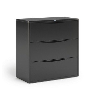 Three-Drawer Steel Lateral File Medium Tone