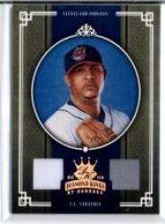 2005 Diamond Kings Materials Bronze #76 C.C. Sabathia - Cleveland Indians (Piece of Authentic Game-Worn Jersey - Jersey - Serial #'d to 200) (Baseball Cards)