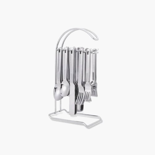Affordable 20 Piece Hanging Flatware Set with Stand weepohxi