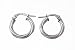 9ct White Gold UER 043W Ladies Hoop Earrings
