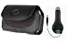 Blackberry 9000 BOLD Premium Horizontal Leather Case + Retractable Car Charger