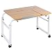 VIVO Height and Length Adjustable Mobile Kids Desk | Tilting Table Top Rolling Interactive Ergonomic Workstation on Wheels (DESK-V202A)