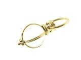 Round Rock Crystal Amulet in Yellow Gold by Temple St.Clair