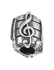 Genuine Zable (TM) Product. 925 Sterling Silver Sheet Music Charm. 100% Satisfaction Guaranteed.