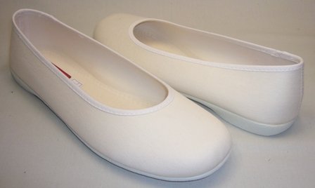 Andres Machado White Canvas Ballerina - 44 EU
