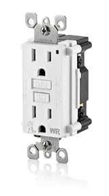 15 Amp, SmartlockPro GFCI Duplex Receptacle, Weather-Resistant, Tamper- Resistant