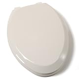 Comfort Seats C1B3E5-02 Designer Plastic Contemporary Toilet Seat, Elongated, Biscuit