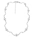 White Faux Pearl Sterling Silver Beads Wavy 16 18 20 22 24 Necklace with Lobster Clasp