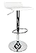 2 x Vinyl Air Lift Adjustable Swivel Bar Stools, -Pack of 2 (2002) (White)